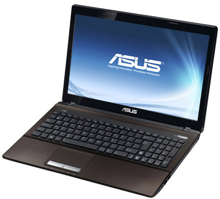 Ноутбук ASUS K53Sc Intel i5-2410M/3072Mb/500Gb/15.6 HD/G520MX/DVD-RW/WiFi/Windows 7™ Home Basic x64