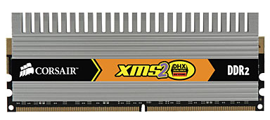 Память DDR II 2048Mb PC-6400, 800MHz (2x1024Mb) Corsair XMS2 (4-4-4-12) Heat Spreader  (TWIN2X2048-6400C4)
