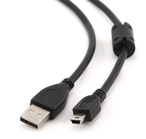 Кабель USB2.0 A-miniB (5 pin) 1.8м профессиональный с феррит.кольцами  (CCF-USB2-AM5P-6)