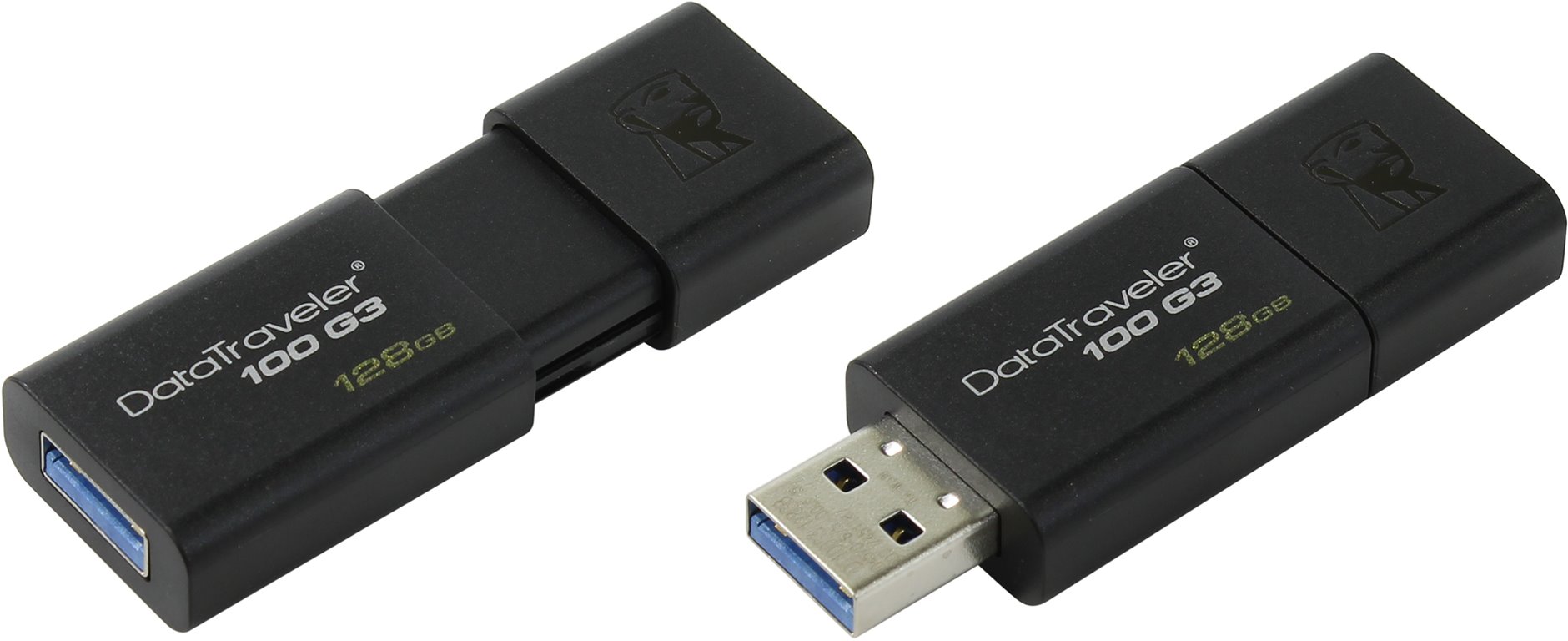 Флэшдрайв 128Gb KINGSTON DataTraveler 100 G3, USB 3.0  (DT100G3/128GB)