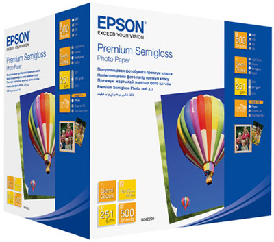 Бумага Epson 100x150мм (C13S042200) Premium Semiglossy Photo Paper 260 г/м2  500л.
