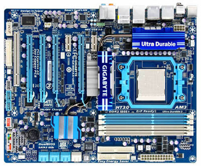 Материнская плата GIGABYTE GA-890FXA-UD5 SocketAM3/AMD 890FX + SB850/DDR III/PCI-Ex16/SATA 6Gb/USB 3.0/ATX
