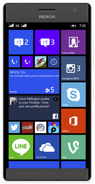 Смартфон (сотовый телефон) Nokia Lumia 730 RM-1040 Dual Sim White