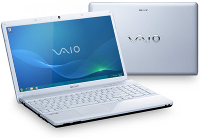 Ноутбук Sony Vaio VPC-EB4L1R/WI Intel i3-380M/4096Mb/320Gb/15.5 HD/ATi HD5650/DVD-RW/WiFi/Windows 7™ Home Premium x64  (Matte White)