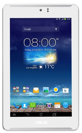 Планшет ASUS FonePad 7 ME372CL-1C021A Z2560/1024Mb/16Gb/7 (1280x800) IPS MT/WiFi/BT/GPS/3G/LTE/Android 4.3 (white) (90NK00Y3-M00870)