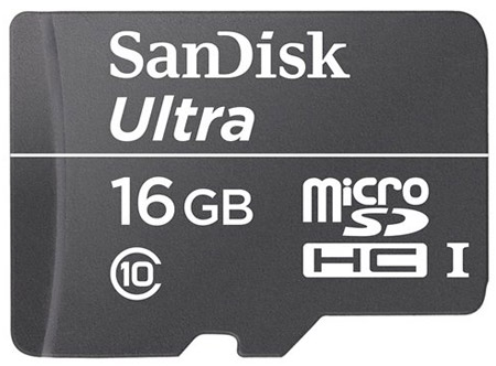 Карта памяти MicroSDHC 16Gb Sandisk (Class10) Ultra 30MB/s  (SDSDQL-016G-G35)/(SDSDQL-016G-R35)
