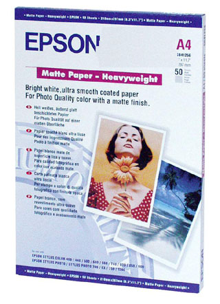 Бумага Epson A4 (C13S041256) Matte paper- Heavyweight 167 г/м2  50л.