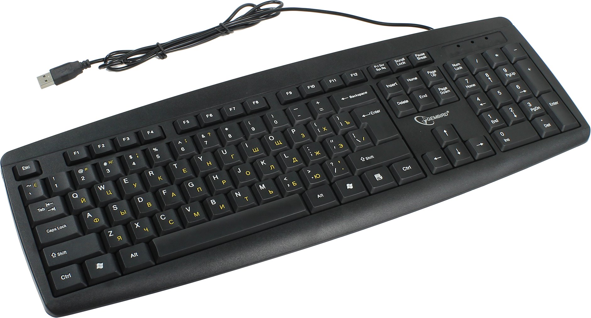Клавиатура Gembird KB-8351U-BL, черная, USB