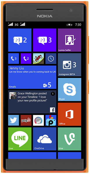 Смартфон (сотовый телефон) Nokia Lumia 730 RM-1040 Dual Sim Orange