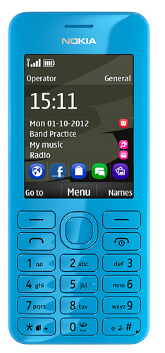 Сотовый телефон Nokia Asha 206 RM-872 Dual Sim Blue