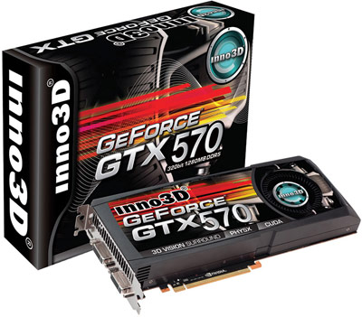 Видеокарта 1280Mb/PCI-E/Inno3D GeForce GTX570 [DDR5]  (N570-1DDN-J5KW)