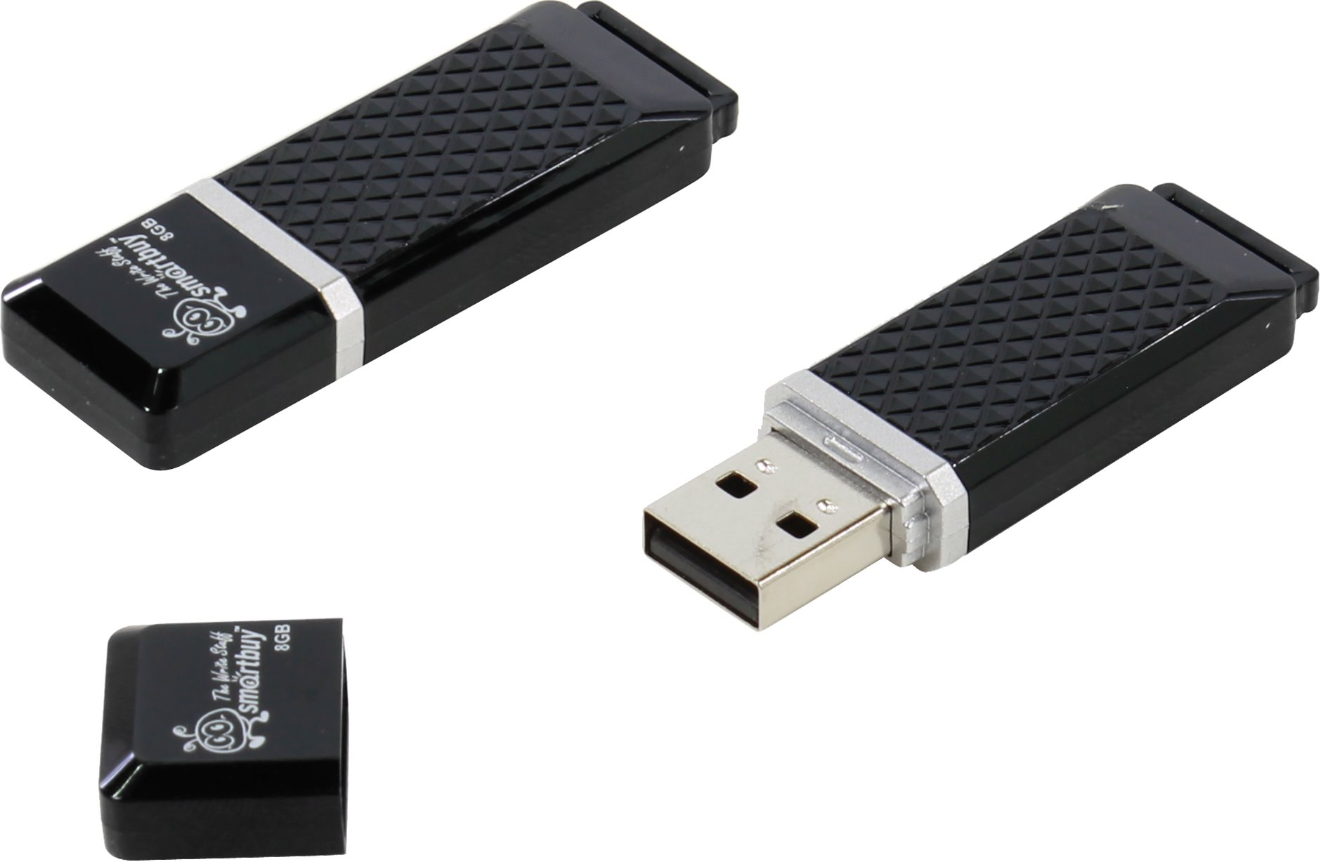 Флэшдрайв 32Gb SmartBuy Quartz USB2.0  (SB32GBQZ-K)