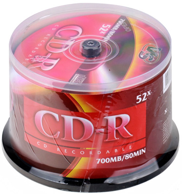 Диск CD-R VS 80min, 700Mb упаковка 50 шт.