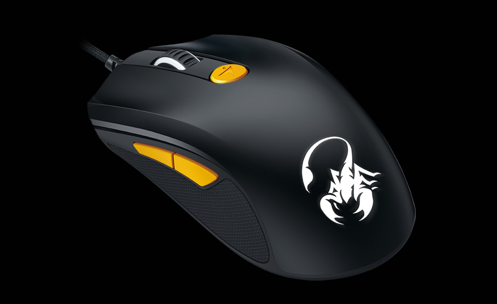 Мышь Genius Scorpion M8-610 лазерная, игровая, black-orange, USB
