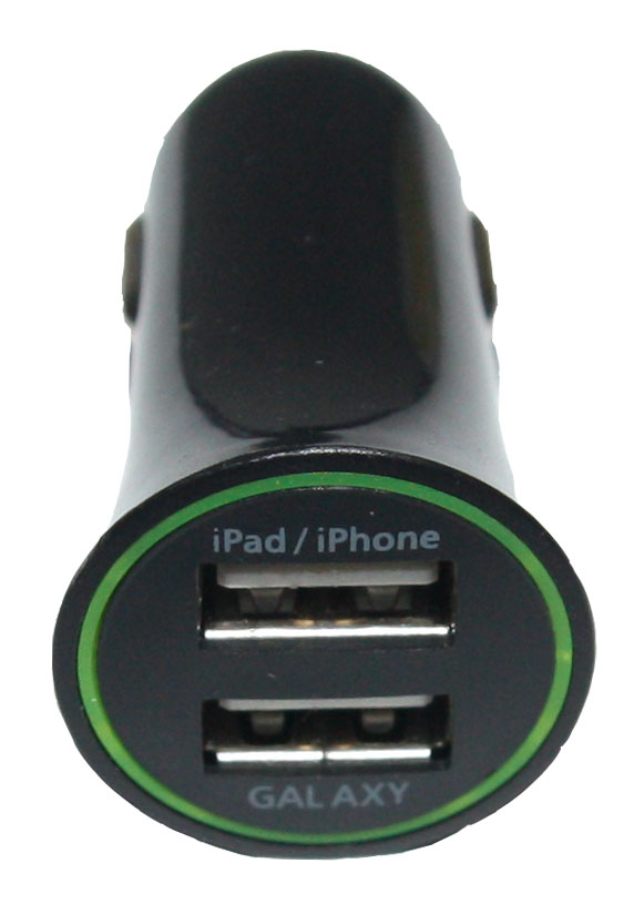 Зарядное устройство aвтомобильное ORIENT USB-2220AN, 12-24V -> 5V, 2.1A, 2xUSB (2.1А+1А)