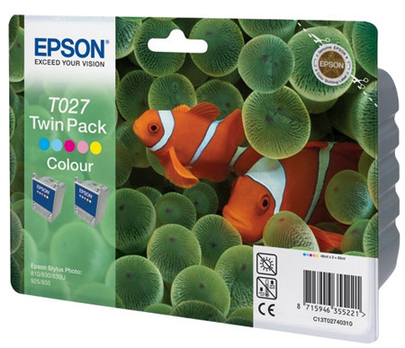 Картридж Epson T027 Twin Pack цветной двойной  (C13T02740310)