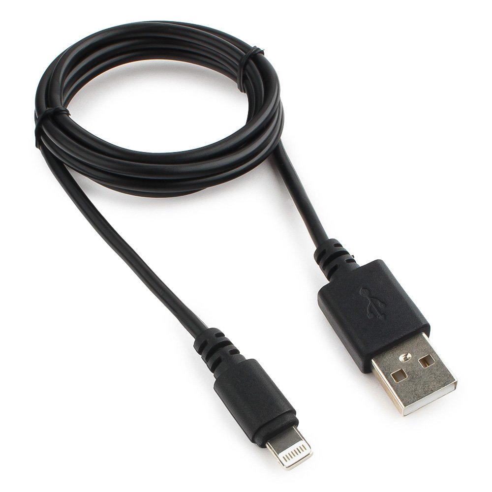 Кабель Cablexpert AM/Lightning, для iPhone5/6/7/8/X, IPod, IPad, 1м, черный  (CC-USB-AP2MBP)