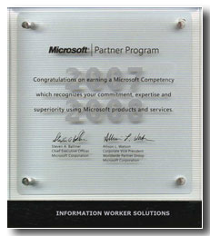 Microsoft - Information Worker Solutions (20.02.2007 - 29.02.2008)
