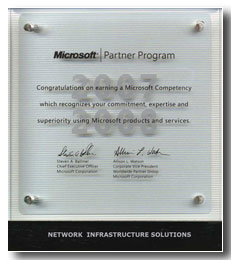 Microsoft - Networking Infrastructure Solutions (20.02.2007 - 29.02.2008)