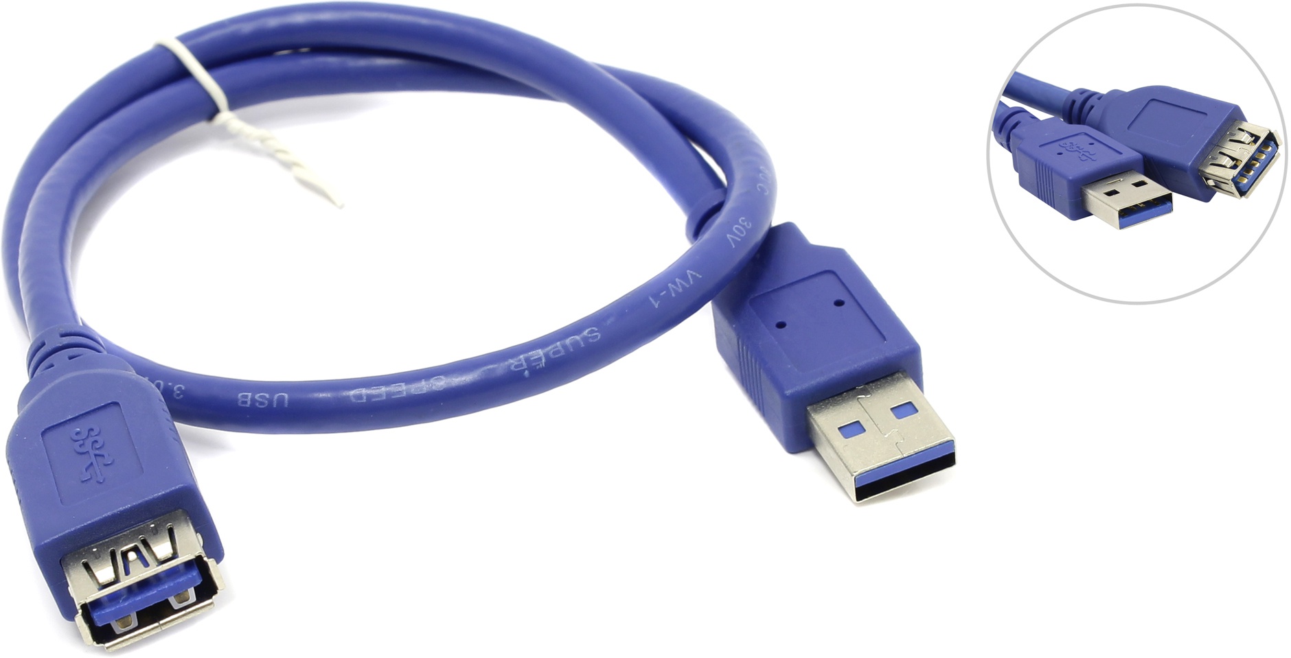 Кабель USB3.0 AM-AF 0.5м удлинительный VCOM  (VUS7065-0.5M)