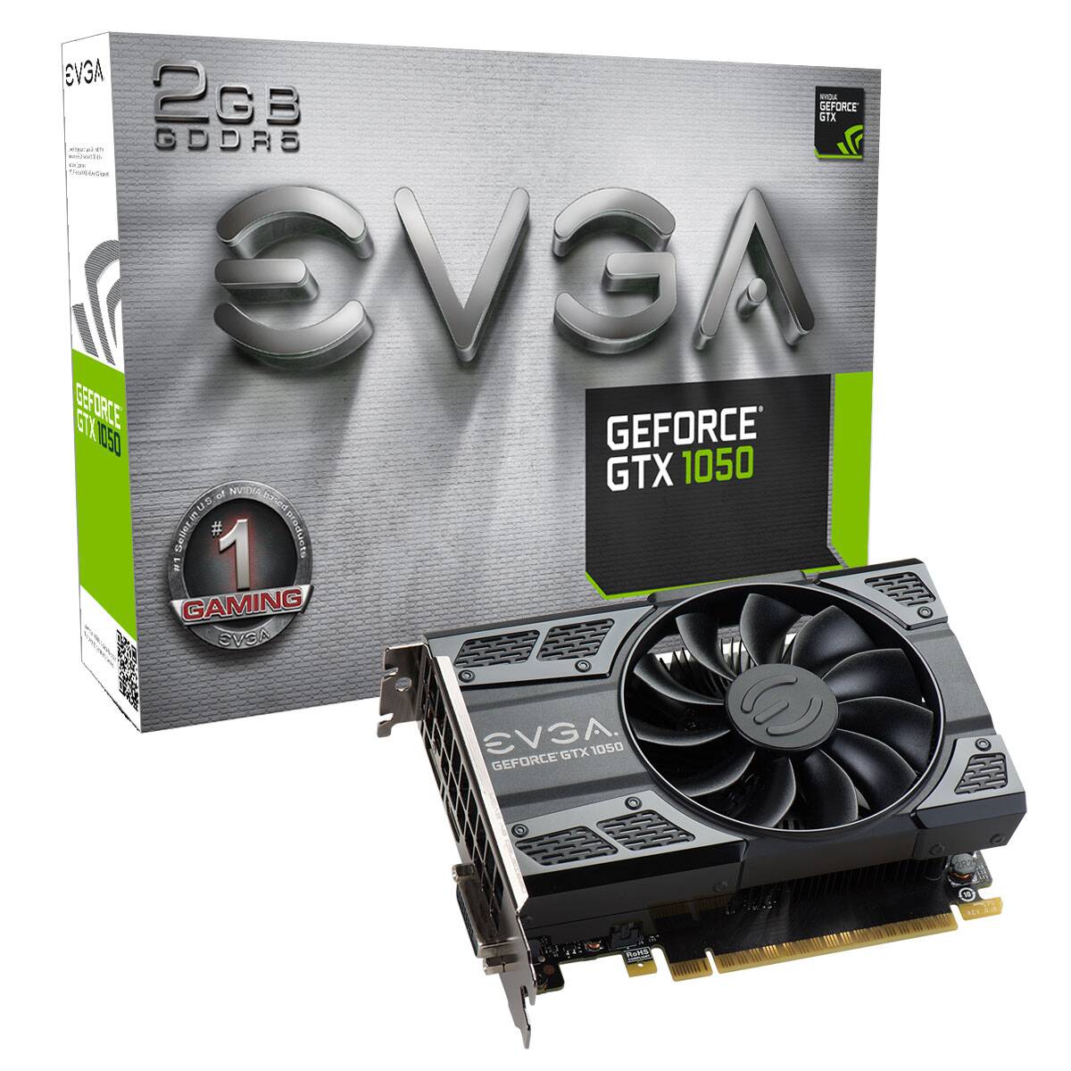 Видеокарта EVGA 2Gb/PCI-E NVIDIA GeForce GTX 1050 GAMING [GDDR5]  (02G-P4-6150-KR)
