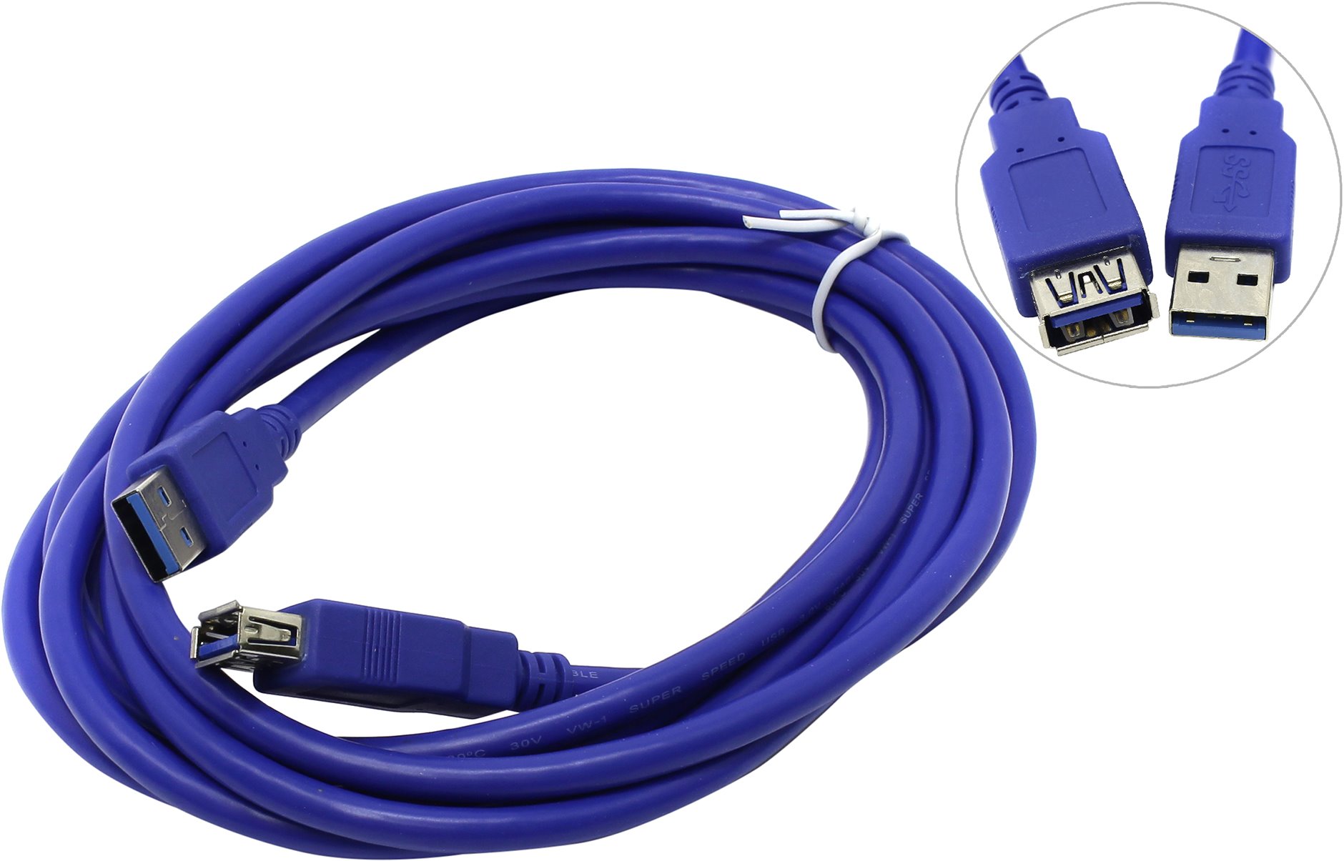 Кабель USB3.0 AM-AF 3.0м удлинительный VCOM  (VUS7065-3M)
