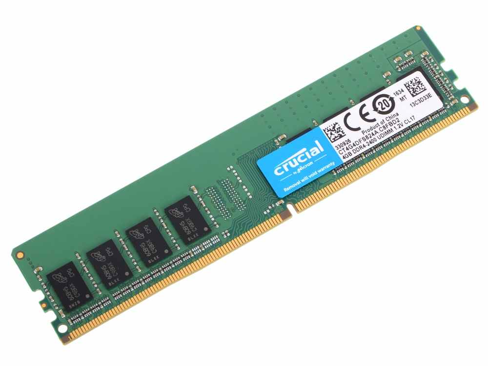 Память DDR4 4Gb PC4-19200, 2400MHz Crucial  (CT4G4DFS824A)