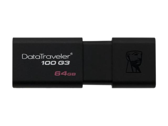 Флэшдрайв 64Gb KINGSTON DataTraveler 100 G3, USB 3.0  (DT100G3/64GB)
