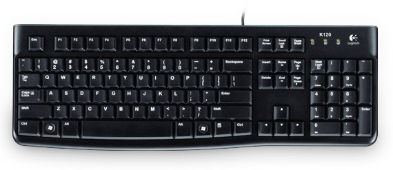 Клавиатура Logitech K120 black, USB  (920-002506/920-002522)
