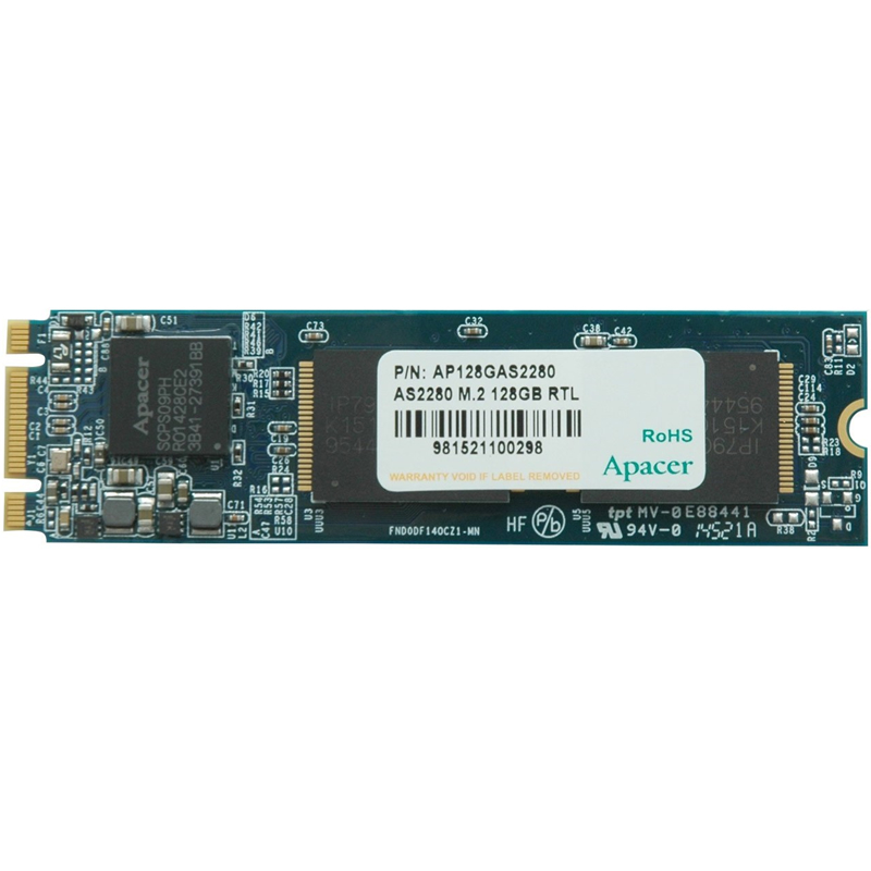 Диск SSD 2.5 128Gb Apacer M.2 AS2280 SATA III 6Gb/s, MLC  (AP128GAS2280-1)