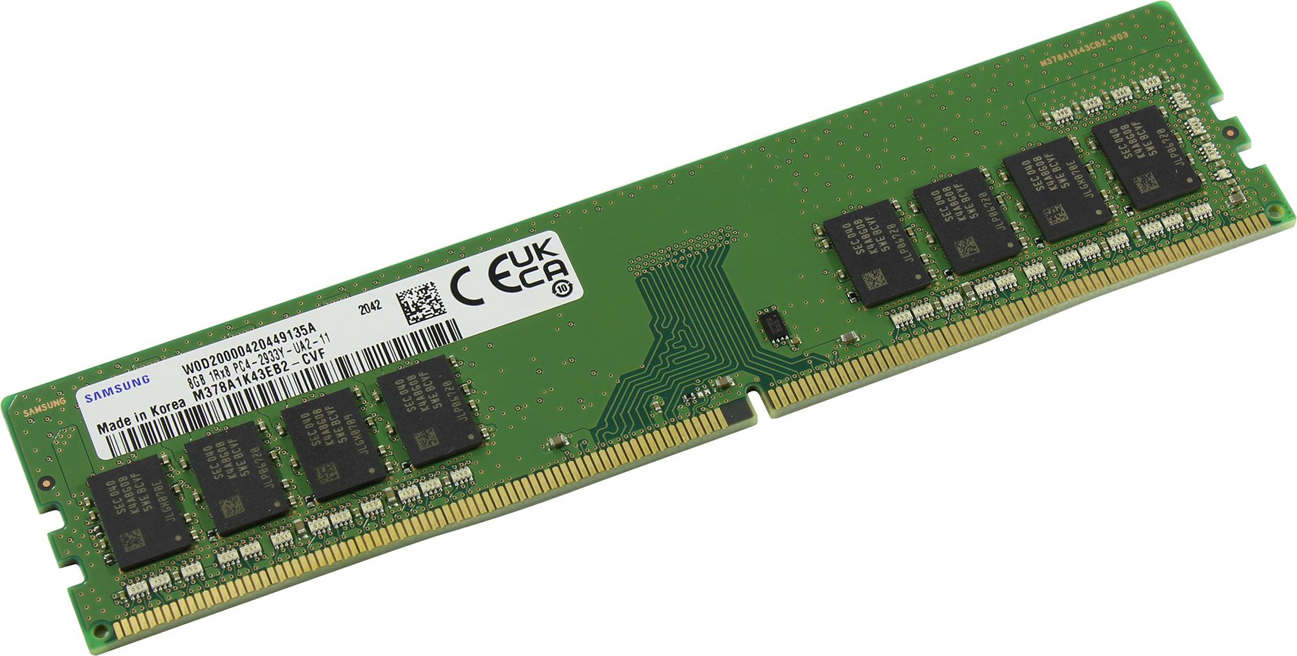 Память DDR4 8Gb PC4-23400, 2933MHz Samsung (SEC)  (M378A1K43EB2-CVF)