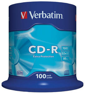 Диск CD-R Verbatim DataLife, 80min, 700Mb упаковка 100 шт.