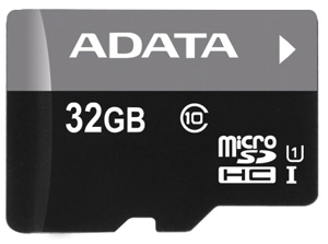 Карта памяти MicroSDHC 32Gb ADATA Premier UHS-I (class 10) без адаптера  (AUSDH32GUICL10-R)
