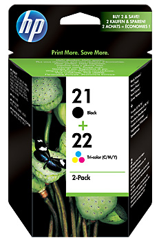 Картридж HP №21 (C9351AE) черный + №22 (C9352AE) цветной  (SD367AE)