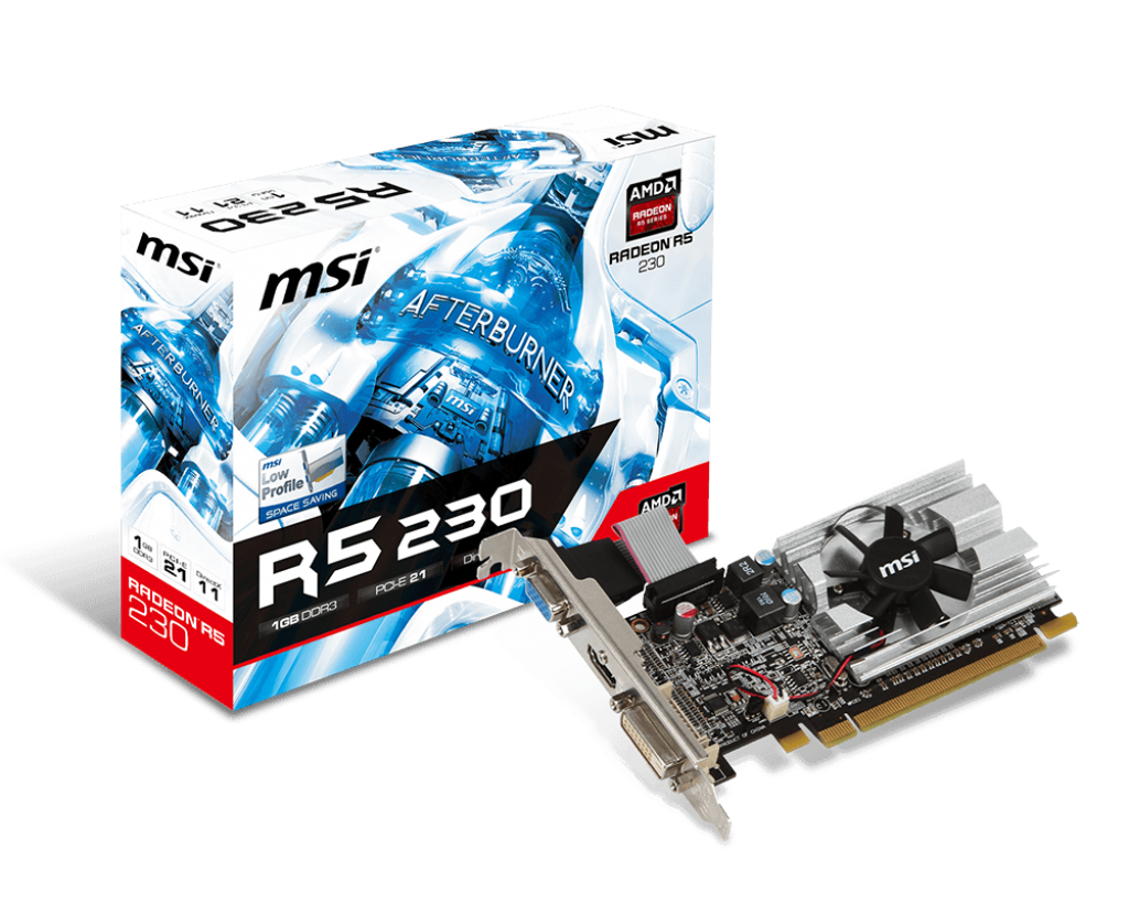 Видеокарта MSI 1Gb/PCI-E R5 230 1GD3H LP AMD Radeon R5 230 [DDR3]