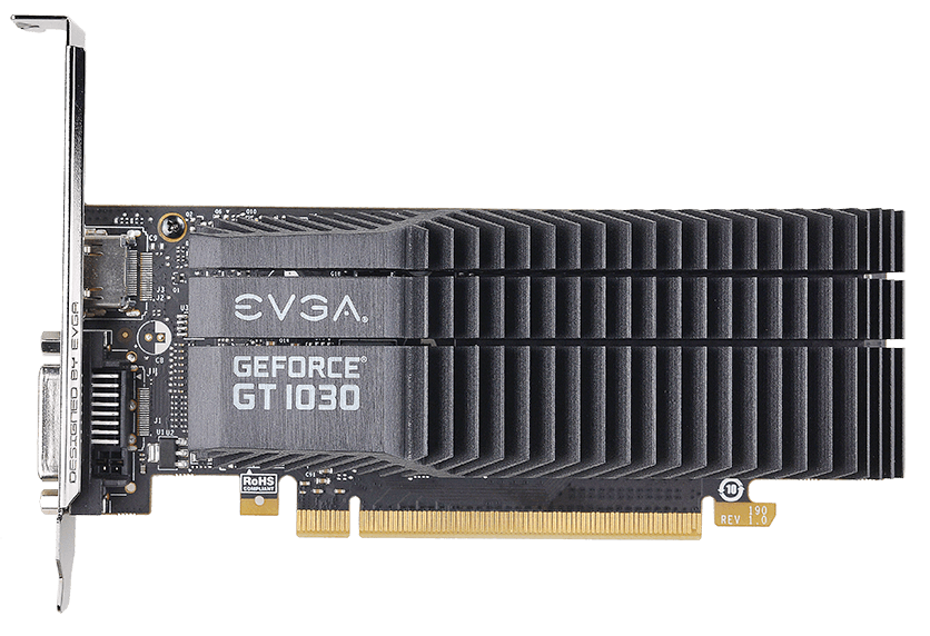 Видеокарта EVGA 2Gb/PCI-E GeForce GT1030 SC Passive [DDR5]  (02G-P4-6332-KR)