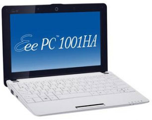 Ноутбук ASUS EEE PC 1001HA(1A) N270/1024Mb/160Gb/10.1/WiFi/Windows XP  (WHITE)