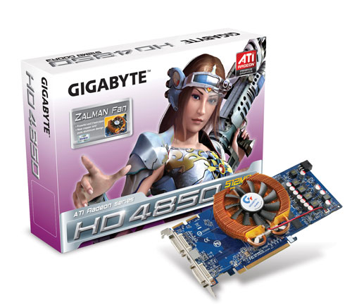 Видеокарта 512Mb/PCI-E/Gigabyte GV-R485ZL-512H ATi Radeon HD4850 Zalman [DDR3]