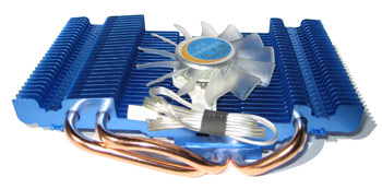 Вентилятор для видеокарты Ice Hammer IH-650B (VGA cooler, Cu-AL, тепловые трубки, fan 70mm, BLUE)