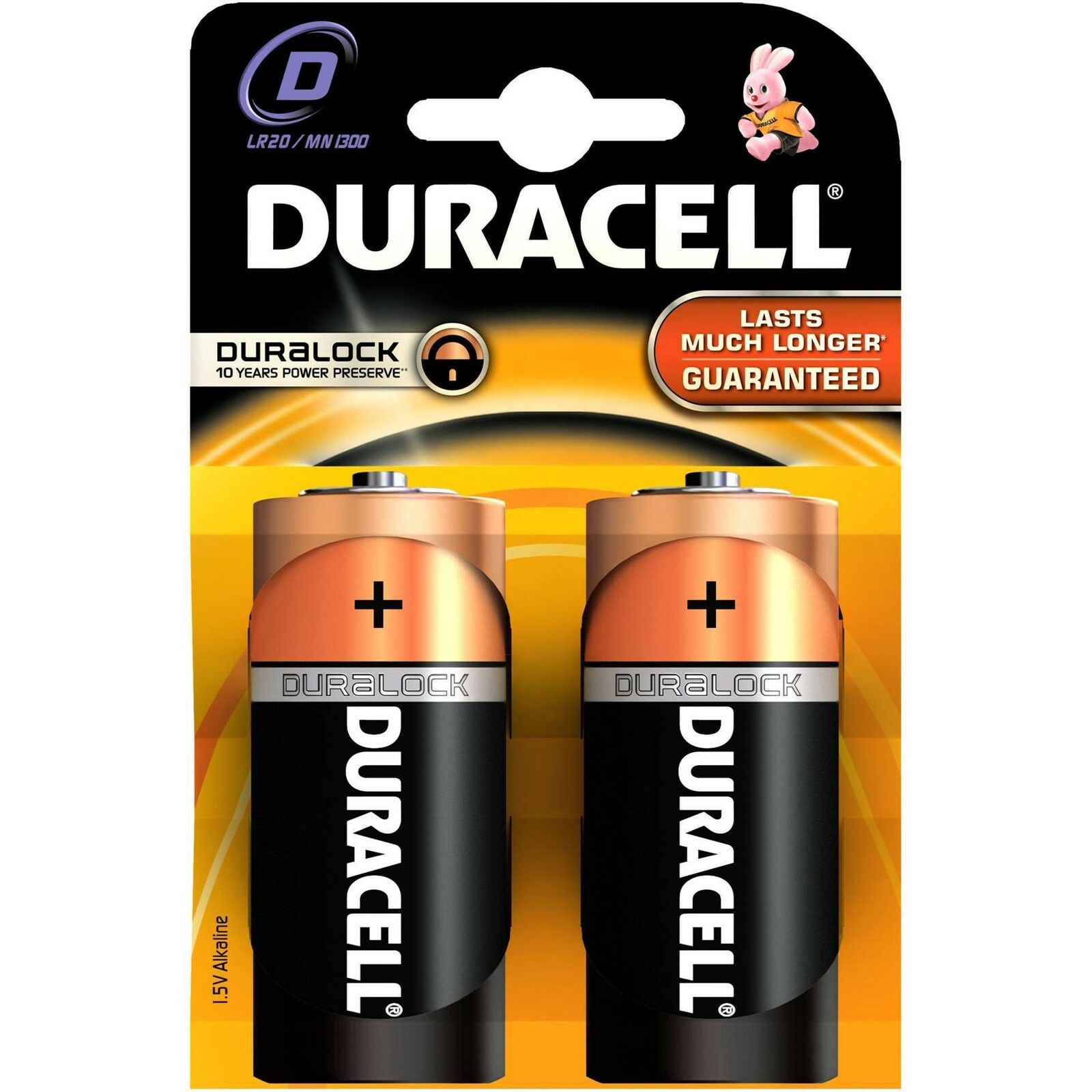 Батарейка D LR20 Duracell (2 шт. блистер)