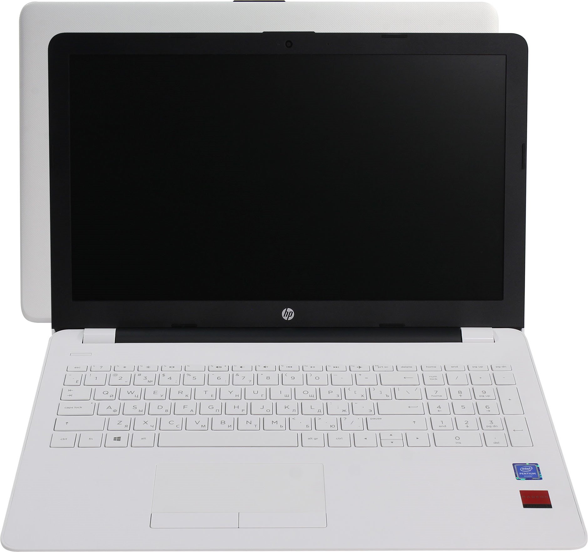Ноутбук HP 15-bs048ur Intel Pentium N3710/4096Mb/500Gb/15.6 HD/AMD M520 2Gb/WiFi/BT/Windows 10 (white) (1VH47EA)