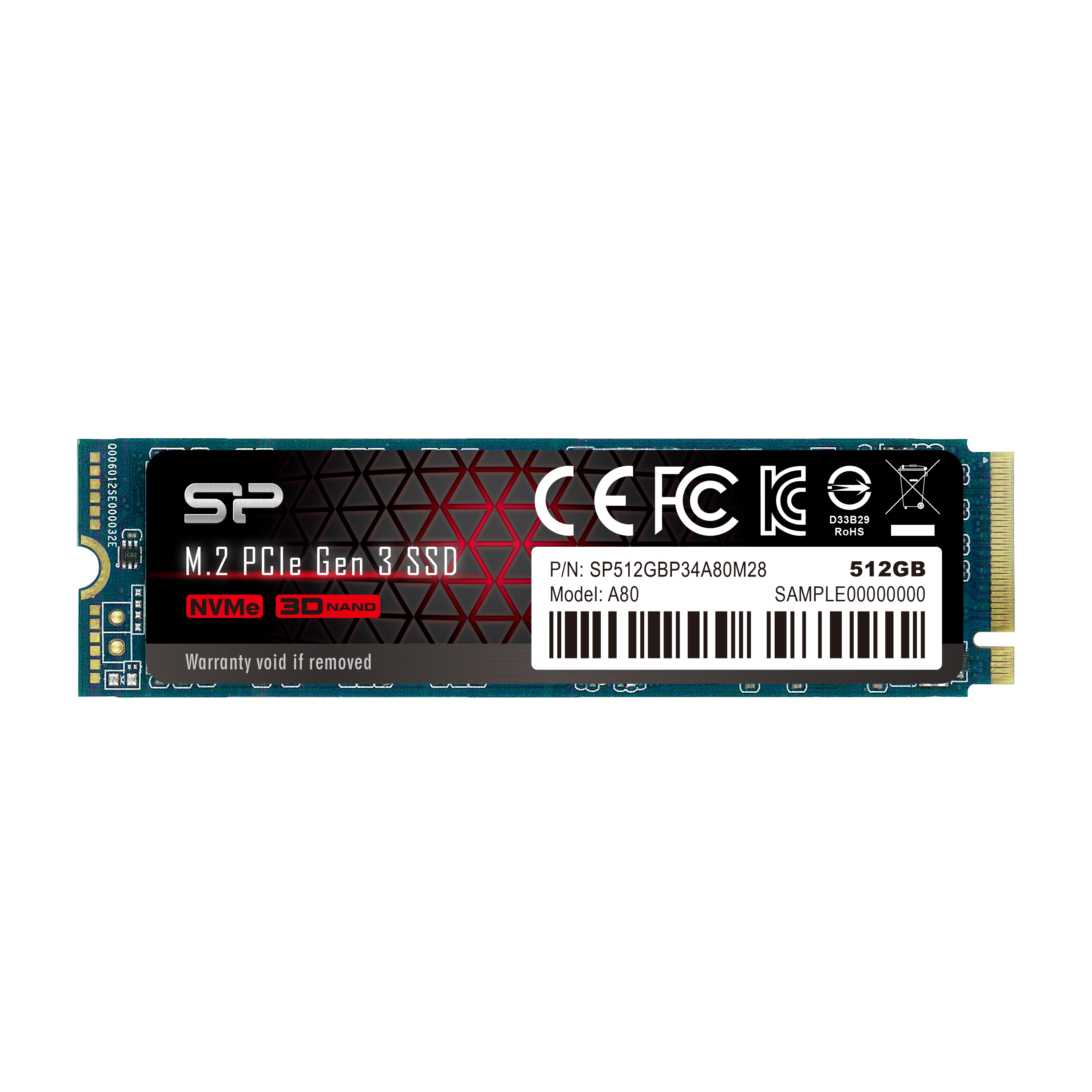 Диск SSD M.2  512Gb Silicon Power P34A80  (SP512GBP34A80M28)
