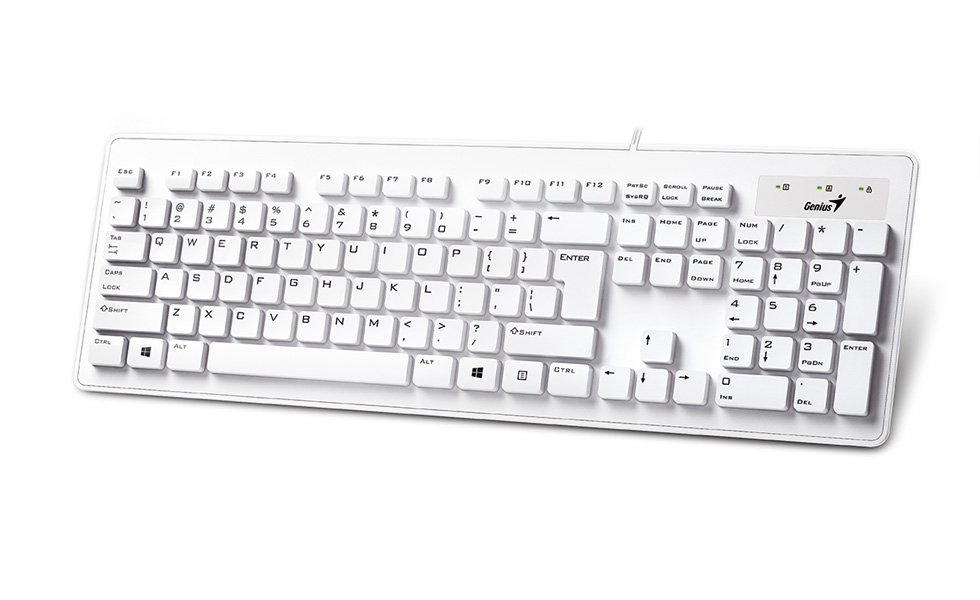 Клавиатура Genius SlimStar 130, USB, White