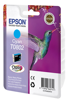 Картридж Epson T0802 голубой  (C13T08024011)