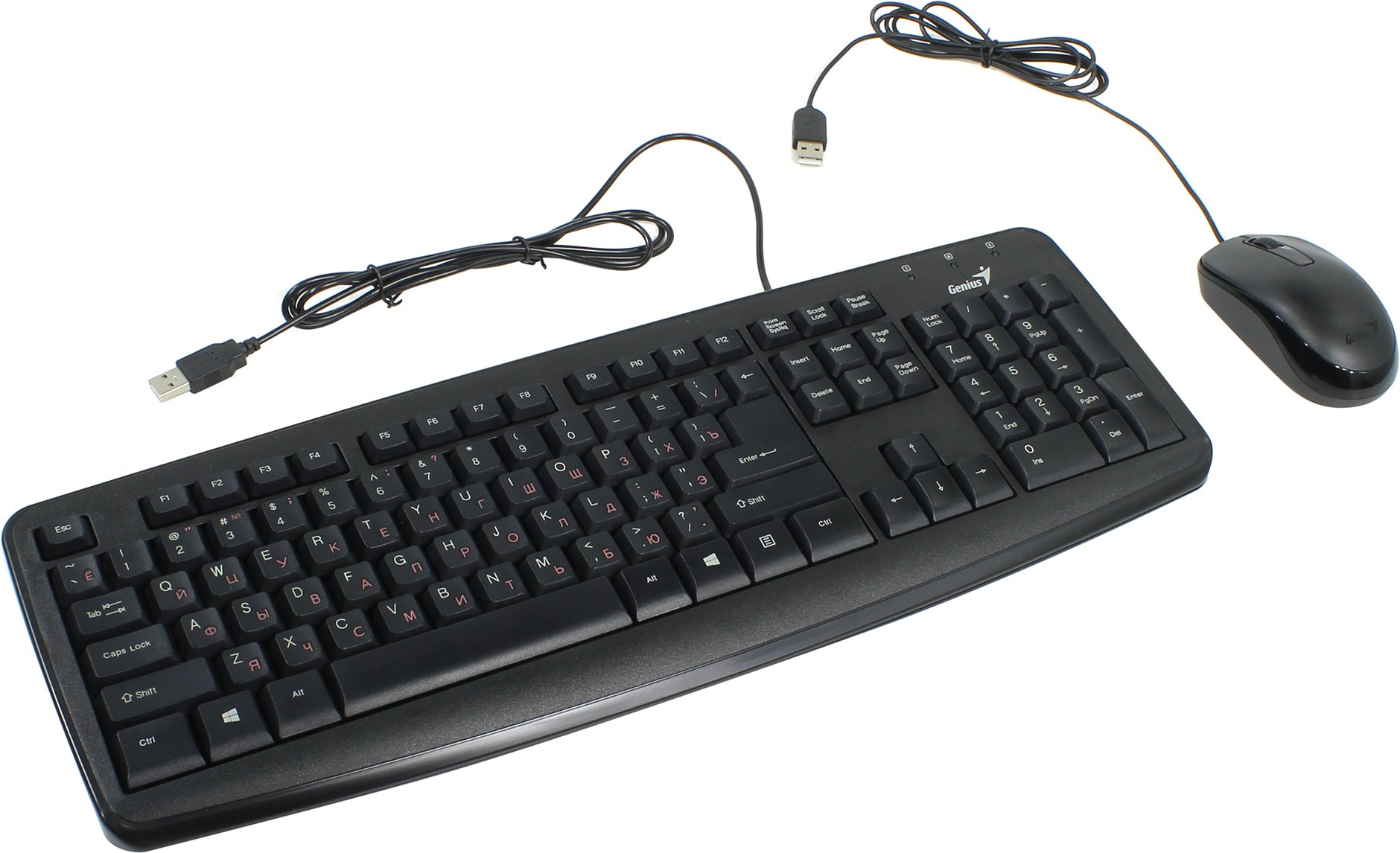 Клавиатура + мышь Genius KM-130 (DX-125 + KB-110X) black, USB