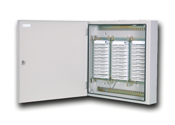 Шкаф распределительный ШРН-2/450        (на 450 пар)  3 ряда  ,спецзамок,одностворчатый,микропереключатель, LSA-PROFIL.