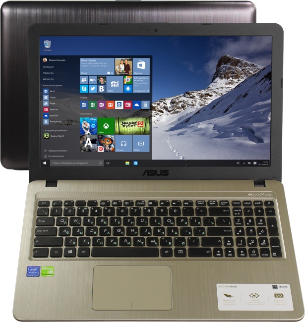 Ноутбук ASUS VivoBook X540NV-DM037T Intel Celeron N3450/4096Mb/500Gb/15.6 FHD/GF 920MX 2Gb/WiFi/BT/Windows 10  (90NB0HM1-M00630)