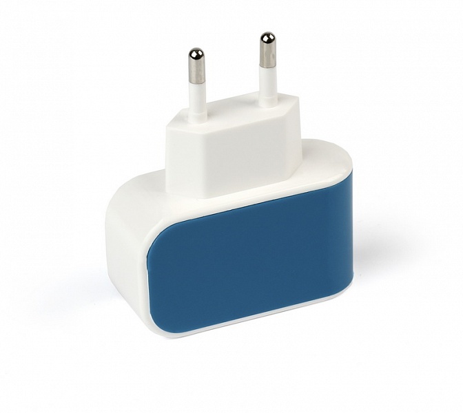 Зарядное устройство сетевое SmartBuy COLOR CHARGE, универсальное, 1хUSB, синее  (SBP-8010)