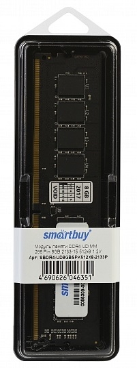Память DDR4 8Gb PC4-19200, 2400MHz Smartbuy  (SBDR4-UD8GBSPK1024-2400P)