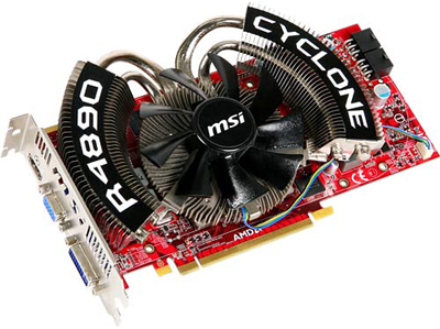 Видеокарта 1024Mb/PCI-E/Microstar R4890 Cyclone ATi Radeon HD4890 [DDR5]